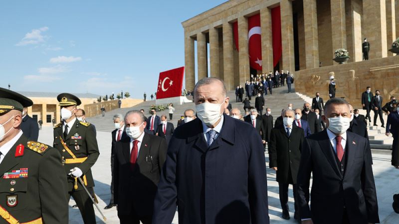 Devlet erkanı 29 Ekim töreni için Anıtkabir