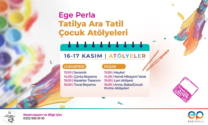 Ege Perla’da Ara Tatil Atölyeleri