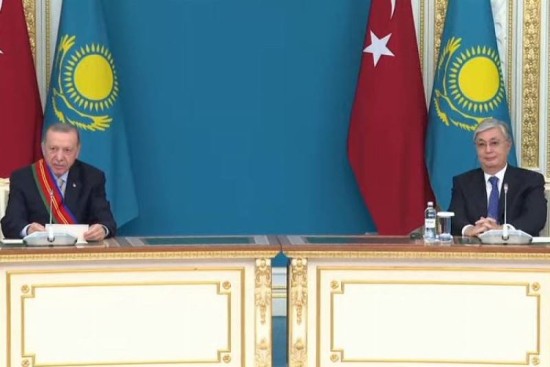 Erdogan ve Tokayev ortak açiklama yapti... Kazakistan
